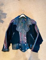 Echt-Leder-Jacke Gr. M Retro Rocker Punk Kostüm Lederbekleidung Baden-Württemberg - Wyhl Vorschau