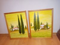 2 gemalte Bilder m. Rahmen Toscana Nordrhein-Westfalen - Jüchen Vorschau