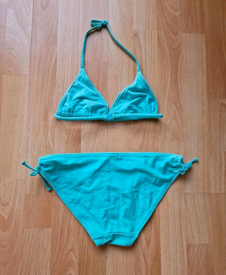 *NEU* Mädchen Triangel Bikini, Gr. 164/170, blau, türkis in Queis