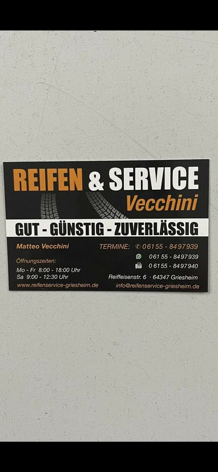 Reifen & Service Vecchini Griesheim/Darmstadt in Hessen - Griesheim | Reifen  & Felgen | eBay Kleinanzeigen ist jetzt Kleinanzeigen