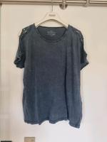Shirt Top Oberteil blau jeansoptik cutouts an den Schultern 44/46 Bayern - Ingolstadt Vorschau