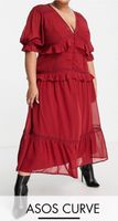 Neues rotes Kleid Bordeaux xxl asos Barock vintage midi kleid spi Nordrhein-Westfalen - Paderborn Vorschau