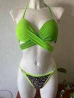 NEU Damen Bikini Set 3 tlg Bademode Neon Grün Leopard Gr. S/M Bayern - Siegsdorf Vorschau