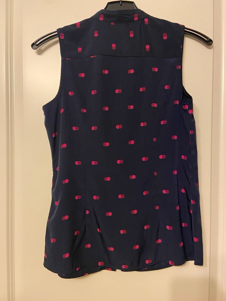 Tommy Hilfiger Bluse ärmellos Gr. XS dunkelblau pink in Sindelfingen