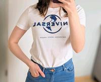 only T-Shirt Oberteil weiß mit Universalmusik Pailletten Motiv Eimsbüttel - Hamburg Niendorf Vorschau