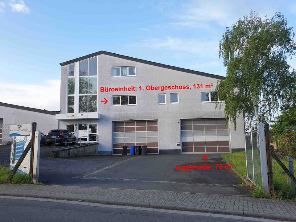 Büro 131 m² mit Lagerhalle 75 m² und Stellplätzen in Hüttenberg