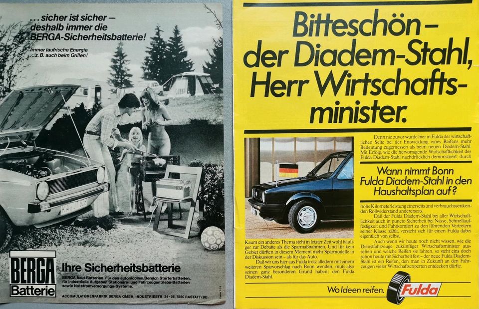 VW Golf 1 Reklame Berichte GTI L LS GL LX 1,1 1,5 1,6 VAG in Hanau
