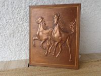 Kupfer-Relief auf Holzplatte Motiv: Pferdes Paar Baden-Württemberg - Neckargemünd Vorschau