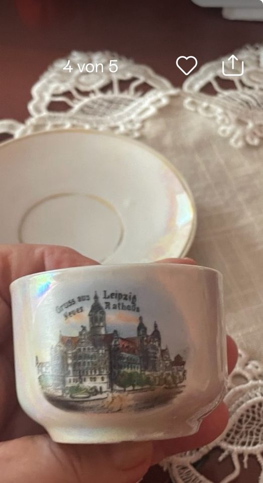 Kl Mokka Tasse Perlmutt in Köthen (Anhalt)