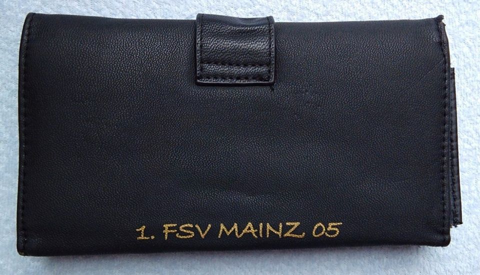 1. FSV Mainz 05, Geldbörse, Portemonnaie, schwarz / gold, Damen in Rüsselsheim