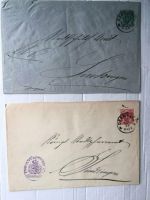 2 alte Briefe WÜRTTEMBERG um 1899 - Dienstsache - schöne Adresse Hessen - Wiesbaden Vorschau