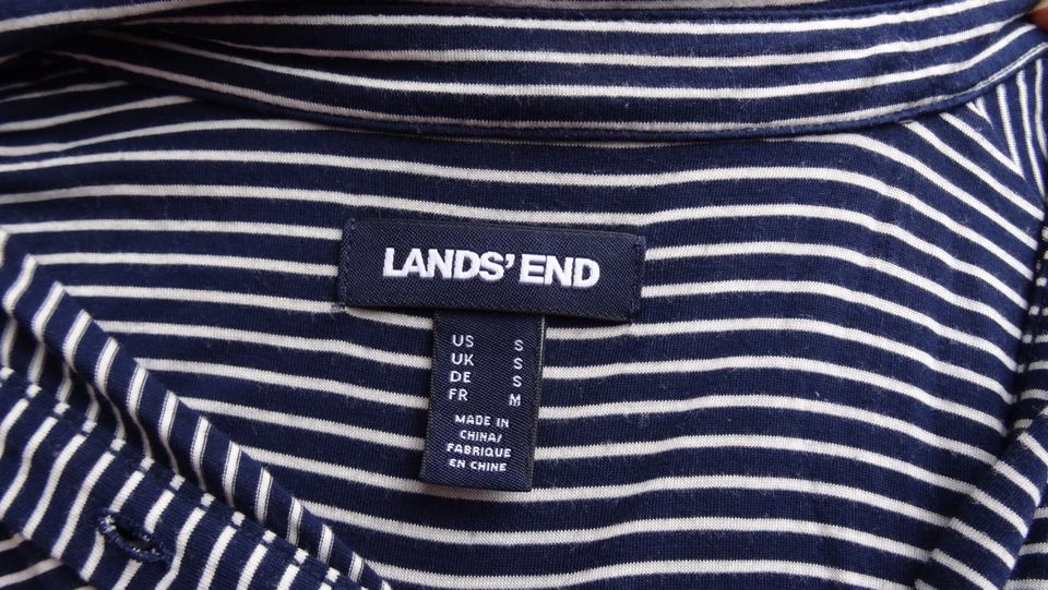 LANDS'END Poloshirt in blau in Gr. S (ca. 40/42) in Unterschleißheim