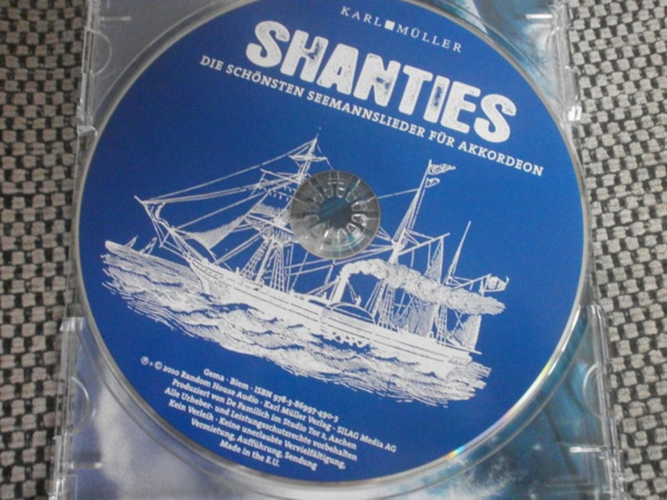 ☀️ CD 2010 SHANTIES - Die Schönsten Seemannslieder Für Akkordeon in Bottrop