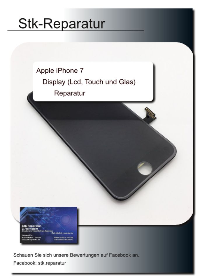 STK-Reparatur: Apple iPhone 7 Display Wechsel ,Tausch Spider App in Kleve