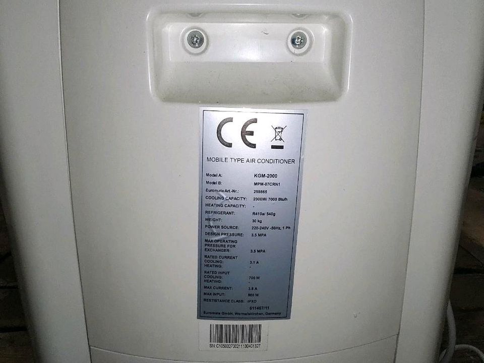 Klimagerät, Klimaanlage KGM-2000, 2000W, von OBI in Köln