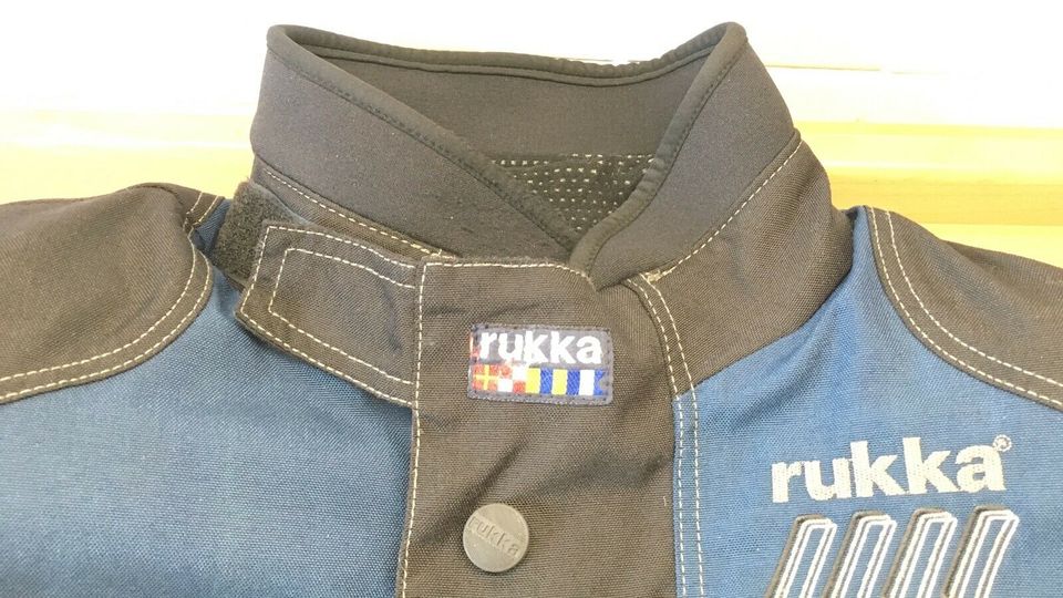 Motorrad Jacke Rucka Gr. 48, Schwarz-Blau. in Melsungen