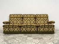 WMK Farbenfrohes & äußerst bequemes 70er Jahre Modularsofa mit weichen Armlehnen, hohen Rückenlehnen & wunderschönem samtartigem Bezug # 3er 3-Sitzer Couch Sofa Sitzgruppe Sitzgarnitur Vintage Retro Friedrichshain-Kreuzberg - Friedrichshain Vorschau