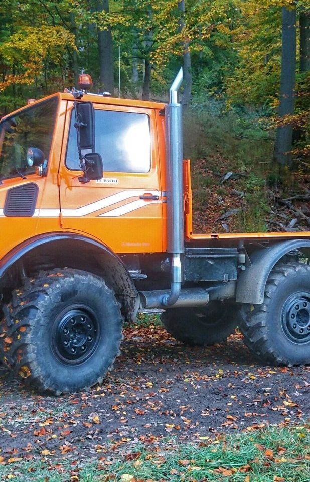 Edelstahl Auspuff Seitenauspuff Hochlegung  Unimog U1000-2400 MB in Allmendingen