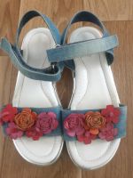 ESPRIT Kinder Sandalen ( Jeans mit Blumen) - Größe: 32 Sachsen-Anhalt - Wernigerode Vorschau