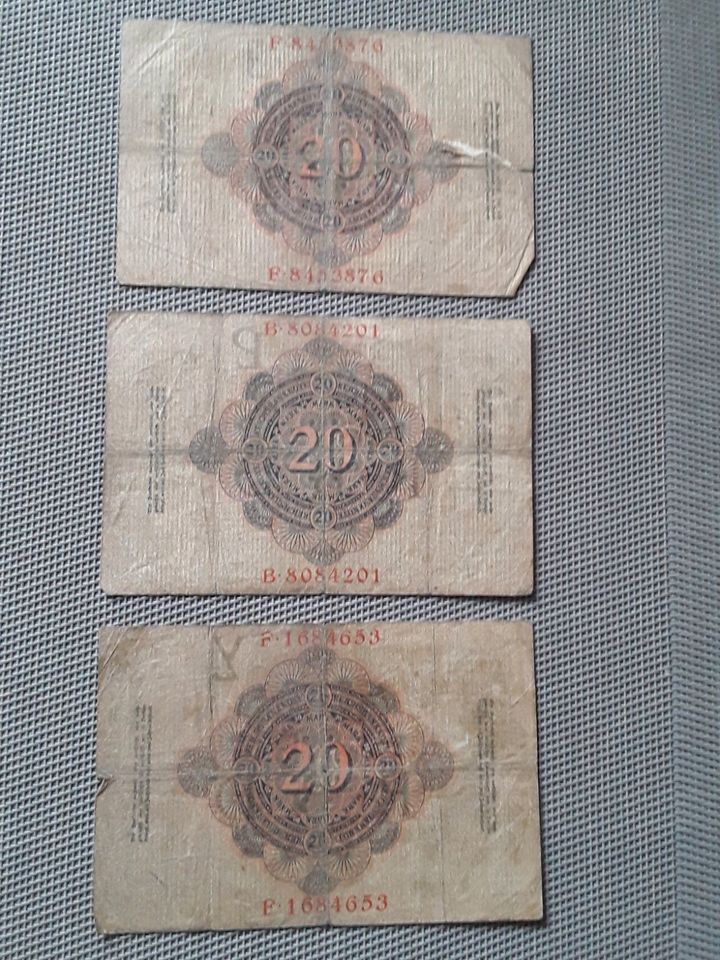 20 Mark Reichsbanknote in Bad Wurzach