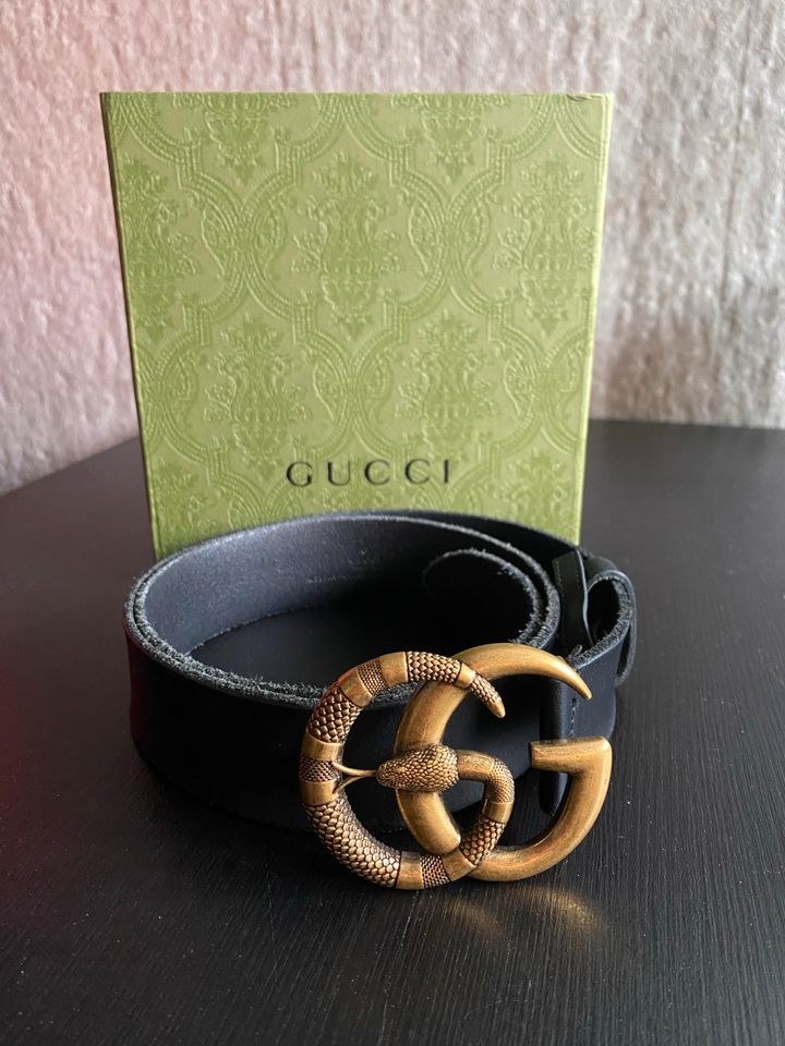 Original Gucci GG Gürtel mit Schlangenschnalle 85 in Gauting