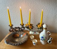 Alte antike Kerzenhalter Obstschale Gebäckschale Schnapskaraffe Hannover - Misburg-Anderten Vorschau