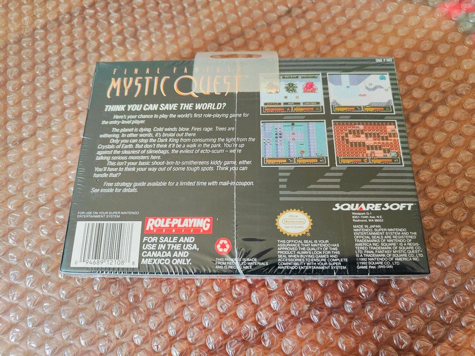 Sealed Final Fantasy Mystic Quest USA NTSC SNES Super Nintendo in Straelen
