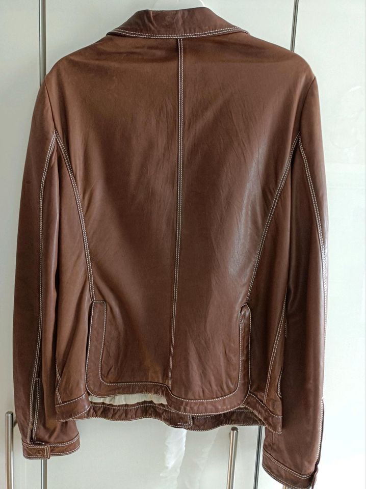 Tolle weiche Designer Lederjacke Cognac wie neu Gr. 38 in Wittlich