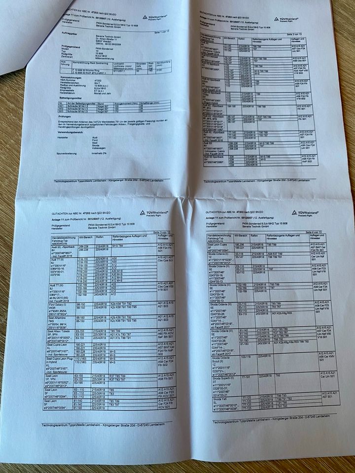 Alufelgen Europe Rom mit Sommerreifen ,Skoda,VW,Audi. 225/40 R18 in Brüggen