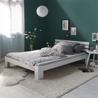 ⭐ NEU Bett Holzbett Doppelbett Bettkasten Weiss 160x200 cm 050-Ro Rostock - Hohe Düne Vorschau