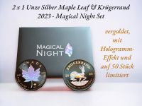 2 x 1 Unze Silber Maple Leaf & Krügerrand 2023 Magical Night Set Niedersachsen - Wittingen Vorschau