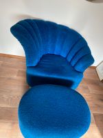 Blauer Sessel mit Hocker Nordrhein-Westfalen - Overath Vorschau