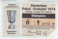 Ticket DFB Pokal Endspiel 1974 Hamburger SV Eintracht Frankfurt Hessen - Lahntal Vorschau