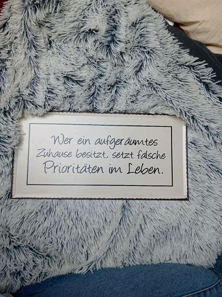 Schild mit Spruch, Deko in Süderau