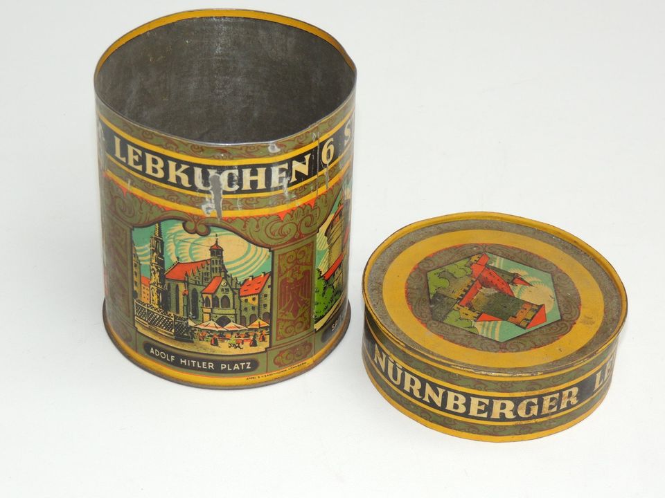 sehr alte Blechdose Nürnberger Lebkuchen dose antik Höhe 12cm in Oberursel (Taunus)