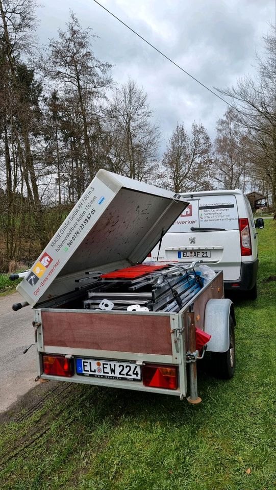 Alu Gerüst Leichtbau Mieten Vermietung praktisch im Anhänger in Emsbüren