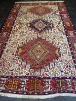 Seiden Sumach Kelim 193x118 Handgewebt Kilim Tier Kind Mädchen Berlin - Wilmersdorf Vorschau