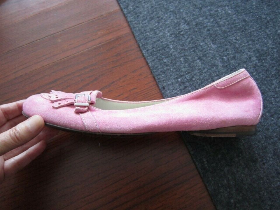 AGL ITALY BALLERINA LOAFER - ROSA - WILDLEDER - 37 37,5 - WIE NEU in Essen