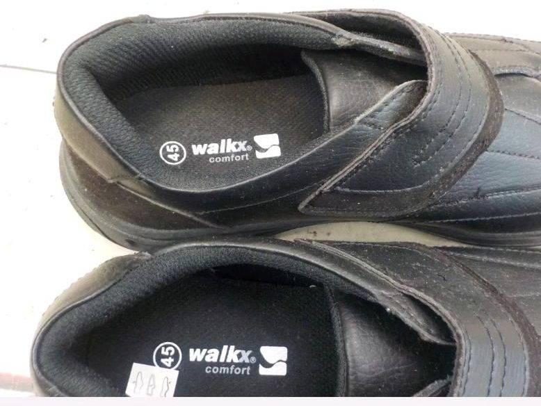 Walkx Halbschuhe Schuhe gr 44/45 Klettverschluß schwarz in Wilnsdorf