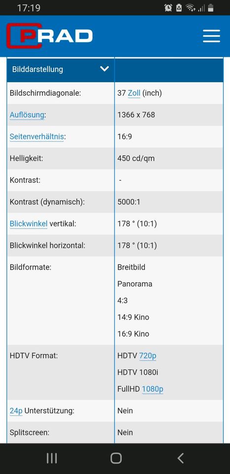 LG 37" Zoll LCD FullHD-TV in Wiesbaden