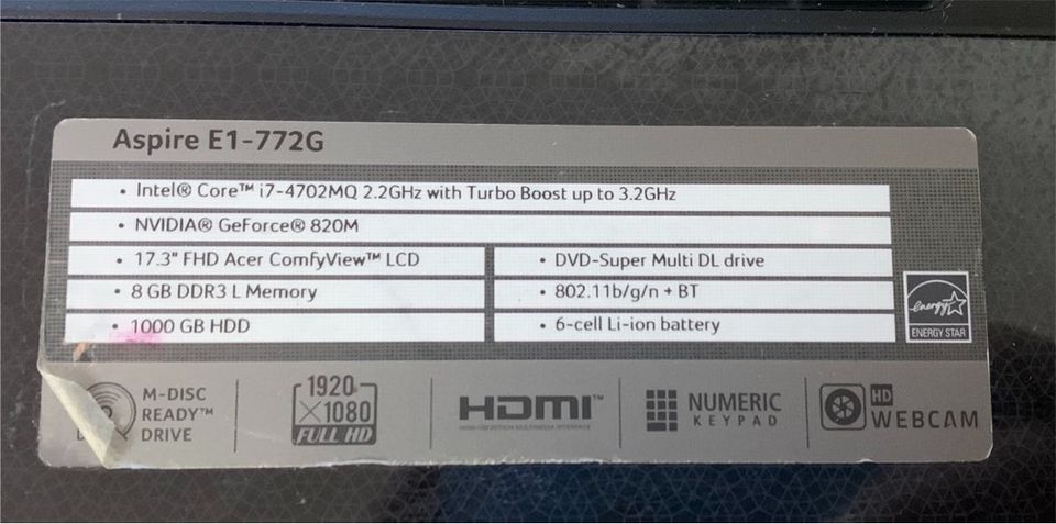 Acer Aspire E1 772G 17,3 Zoll Laptop Notebook intel i7 Full HD in München