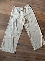 Zara NEU weite Hose in Musselinoptik Knitterlook beige Creme Hamburg-Mitte - HafenCity Vorschau