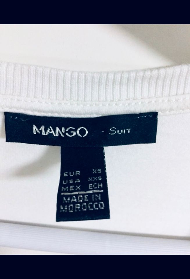 Mango Damen Top ärmellos weiß gr. XS 34 in Barendorf