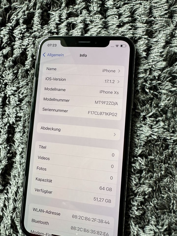 iPhone XS 64GB guter Zustand 81% Akku in Bad Griesbach im Rottal