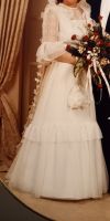 schönes Brautkleid weiß 80er Jahre, Gr. 42 Nordrhein-Westfalen - Geldern Vorschau