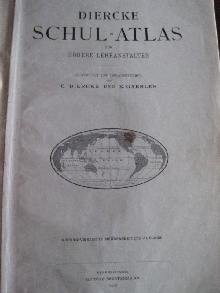 Diercke Schulatlas 1901 in Neuenrade