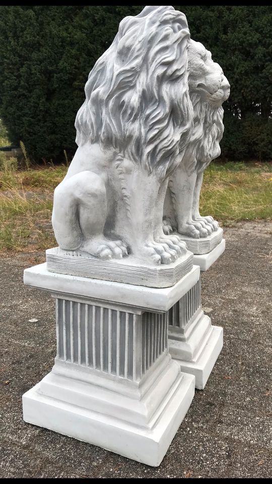 ‼️Löwe Löwen Löwenpaar Löwenpärchen Tiger Lion Steinfigur Katze‼️ in Düsseldorf