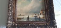 Gemälde Lutz Hessel Winterlandschaft alter Rahmen 45x39 Berlin - Schöneberg Vorschau