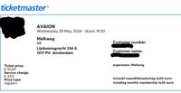 2 Tickets Avaion Amsterdam - Melkweg 29.05. Stuttgart - Bad Cannstatt Vorschau
