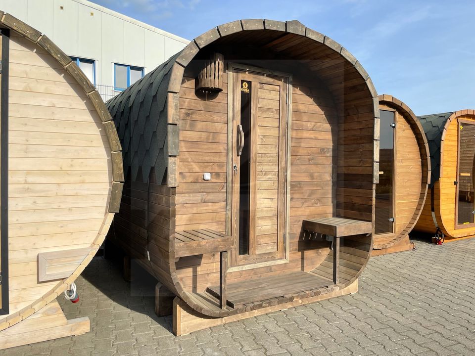 Zedernholz - Quadrosauna | 3m | Fass Garten Sauna Außensauna in Eichenzell